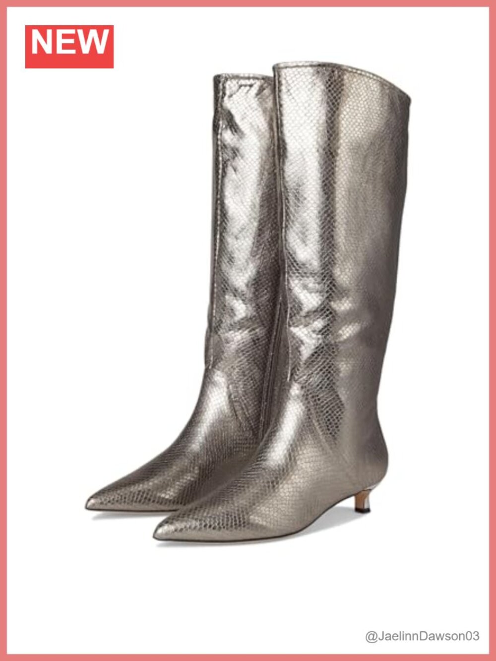 Naturalizer Nikita Knee-High Kitten Heel Dress Boots Leather Zip